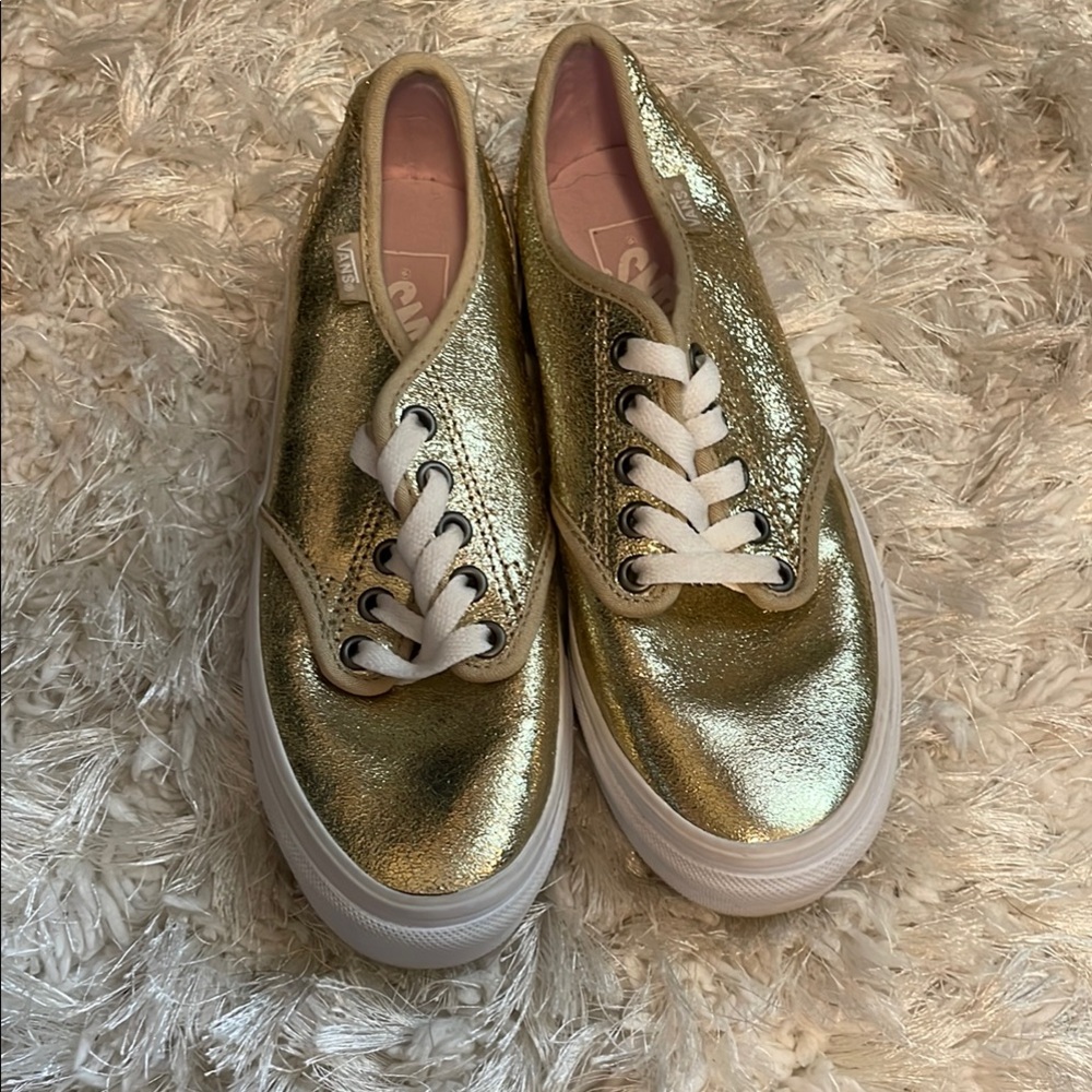 Gold Canvas Women's Sneakers